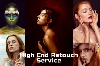 do high end retouching photo and high quality skin retouch