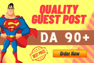 write and publish 7 guest posts on 90 da websites