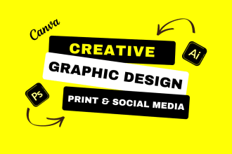 design any thing using canva pro for print and social media