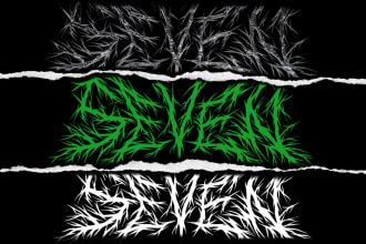 custom black, slam, death metal logo for your band