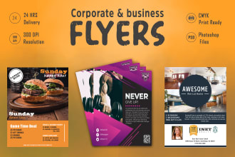 design party flyer, corporate flyer,food flyer,church flyer