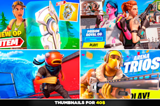 design you a professional 3d fortnite thumbnail