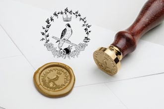 design your wax seal, wedding crest, monogram