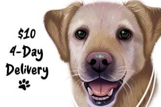 draw a cartoony custom pet portrait