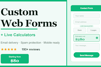 create custom contact forms with email integration