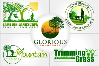do green, trimming, agriculture, lawn care, landscape logo