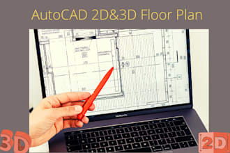 make 2d, floor map in autocad , image to dwg
