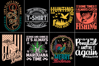 do trendy t shirt design and custom tshirt design