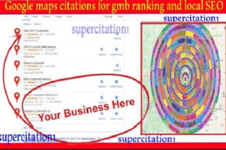 do 90,000 google maps citations for gmb ranking and local business SEO