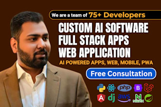 do custom ai web application, ai software, ai mobile app and ai integration,