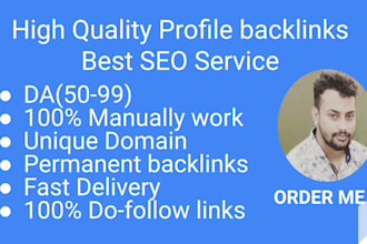 provide 50 plus high quality profile backlinks