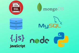 connect create design database mysql mongodb sql query in javascript or python