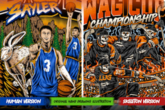 draw sport illustration skeleton soccer nba nfl warren lotas