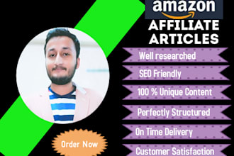 write finest SEO friendly amazon affiliate articles