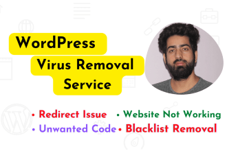 fix wordpress issue, malware removal, secure website