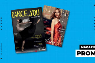 create your  magazine or 3d book promo animated video