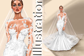 draw professional garments fashion illustrations