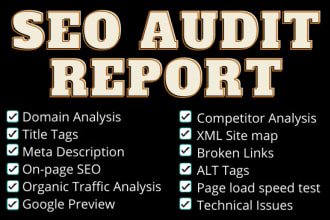 provide website analysis, action plan and competitors SEO audit