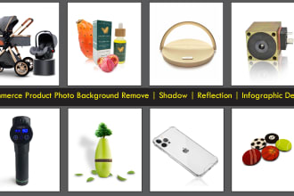 do product photo image editing, shadow reflection for amazon, shopify