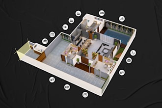 create architectural floor plan 3d
