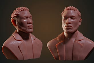 create a 3d bust ready to print from a image or reference