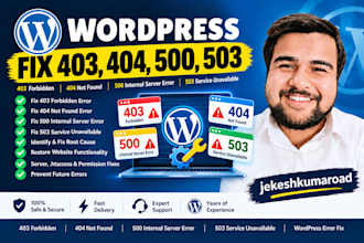 fix 403 forbidden error, 404 not found error, 500 internal server error, 503