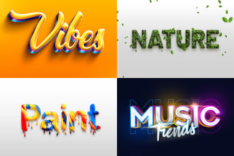 create any text effect for your text or logo