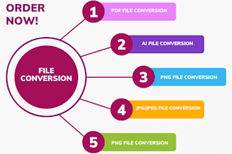 do any file conversion psd, ai, jpg, png or pdf