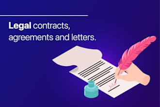 draft legal contracts, agreements and letters