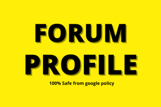 build ultra high quality SEO forum and profile dofollow backlinks