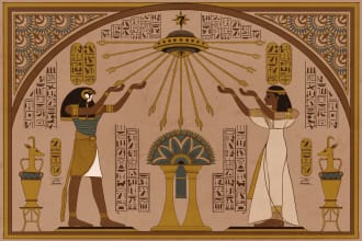 create high quality ancient and mythological art illustration