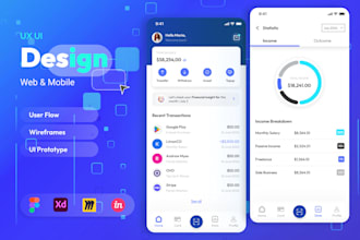 design a creative UX UI for your website or mobile app