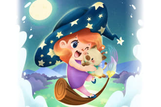 create beautiful illustrations for children book
