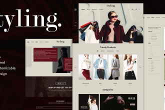 design photoshop web template or PSD website landing page