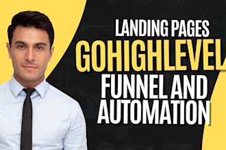 setup gohighlevel automations, ghl salesfunnel, landing pages yours ghl expert