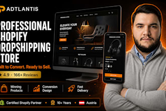 build a professional shopify dropshipping store