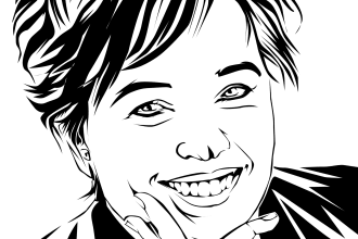 draw black and white line art   5 photo ,only 10 dollar