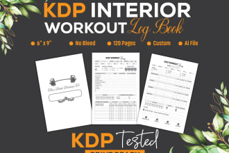 design a low content KDP book interior for your journal and logbook