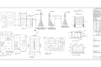 draw your 2d architectural drawings on autocad