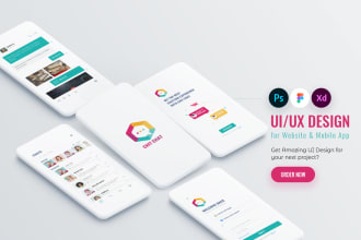 design modern ui ux for app or website with prototype in xd or figma