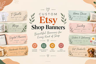 design etsy shop banner, etsy logo design, etsy shop kit