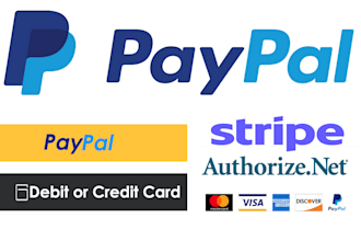 integrate paypal, stripe in your website