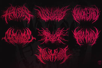 make custom logo with death metal style font
