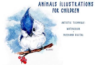 draw cute animal or pet illustration