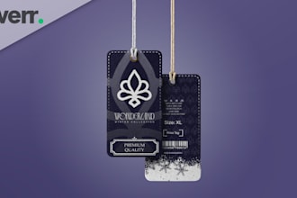 design clothing hangtag, label full set