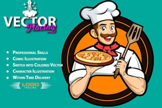 vectorize, redraw, and convert your logo to vector format