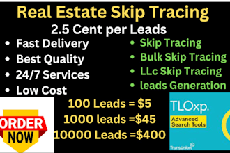 do real estate skip tracing and bulk skip tracing