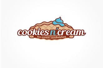 design a cool fun logo for an ice cream shop