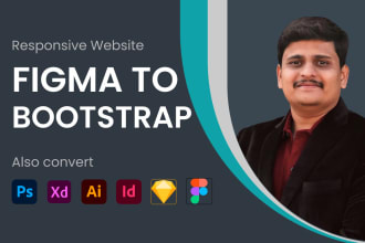 convert figma xd PSD to html bootstrap vue nuxt js