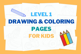give you 16  printable kids drawing and colouring book pages